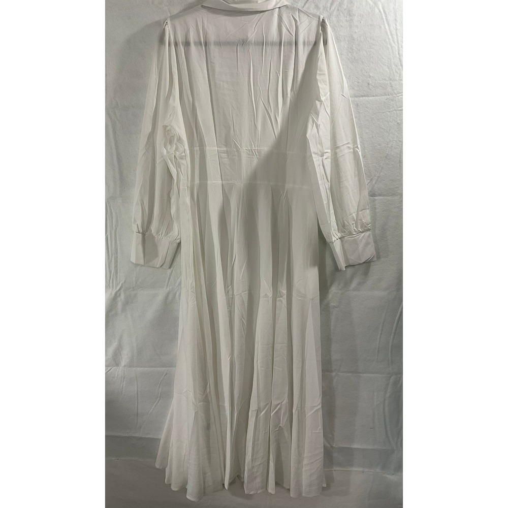 Metamorphosis Girl Maxi Shirt Dress Womens XXL White Long Sleeve Button Front - Picture 12 of 12